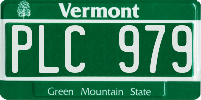 VT license plate PLC979