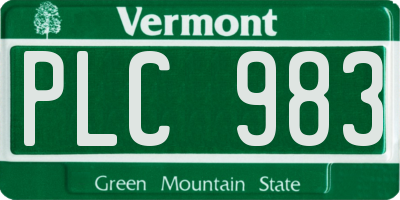 VT license plate PLC983
