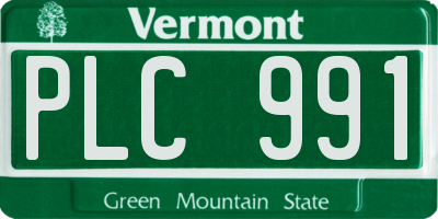VT license plate PLC991