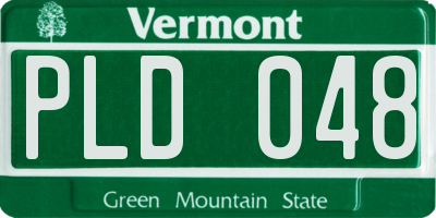 VT license plate PLD048