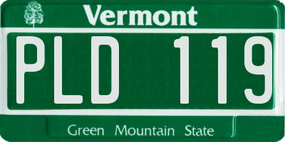 VT license plate PLD119