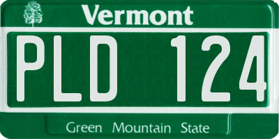 VT license plate PLD124
