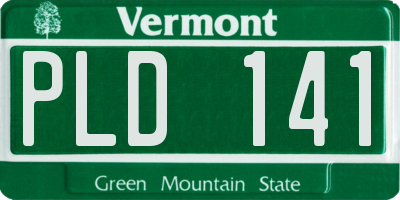 VT license plate PLD141
