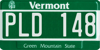 VT license plate PLD148