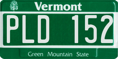 VT license plate PLD152