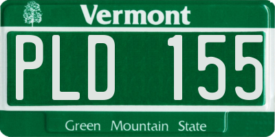 VT license plate PLD155