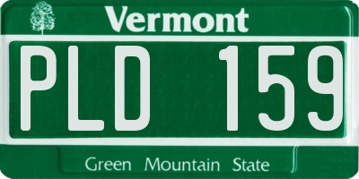 VT license plate PLD159