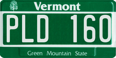 VT license plate PLD160