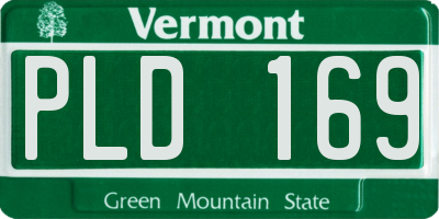 VT license plate PLD169