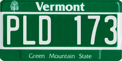 VT license plate PLD173