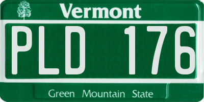 VT license plate PLD176