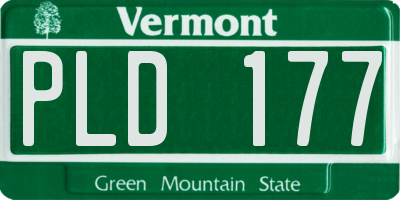 VT license plate PLD177