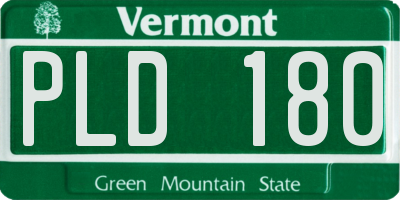 VT license plate PLD180