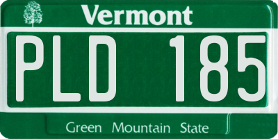 VT license plate PLD185