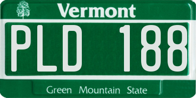 VT license plate PLD188