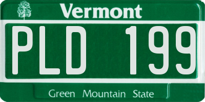 VT license plate PLD199
