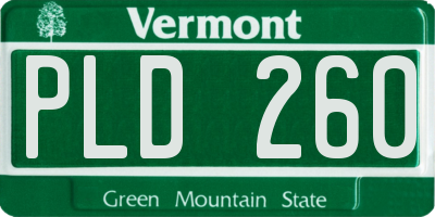 VT license plate PLD260