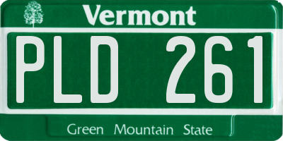 VT license plate PLD261