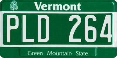 VT license plate PLD264