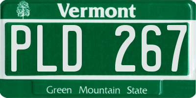 VT license plate PLD267