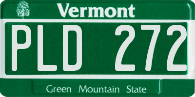 VT license plate PLD272