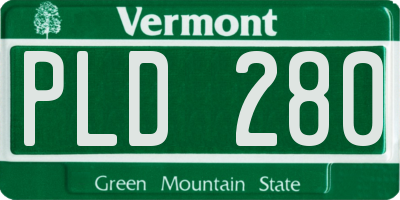 VT license plate PLD280