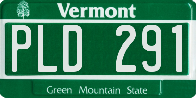 VT license plate PLD291