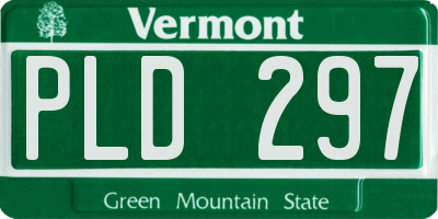 VT license plate PLD297