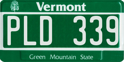 VT license plate PLD339