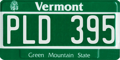 VT license plate PLD395