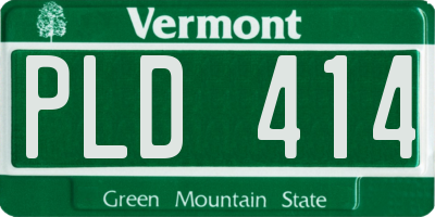 VT license plate PLD414