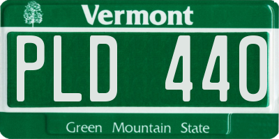 VT license plate PLD440
