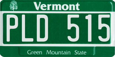 VT license plate PLD515