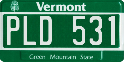 VT license plate PLD531