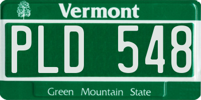 VT license plate PLD548