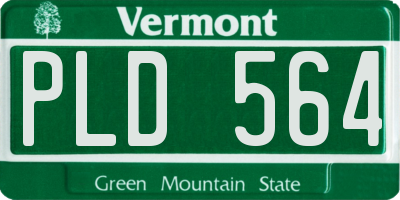 VT license plate PLD564