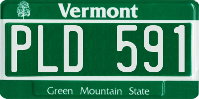 VT license plate PLD591
