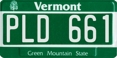 VT license plate PLD661