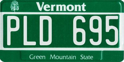VT license plate PLD695