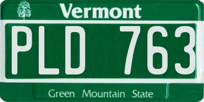 VT license plate PLD763
