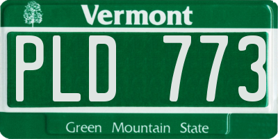 VT license plate PLD773