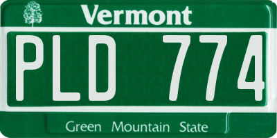 VT license plate PLD774
