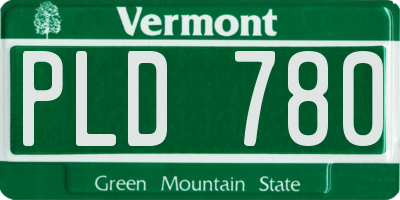 VT license plate PLD780