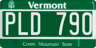 VT license plate PLD790