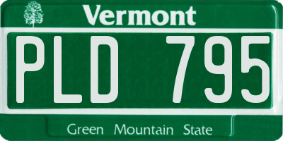 VT license plate PLD795