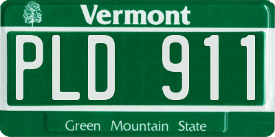 VT license plate PLD911
