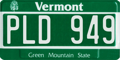 VT license plate PLD949