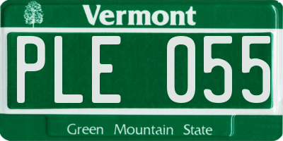 VT license plate PLE055