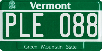 VT license plate PLE088