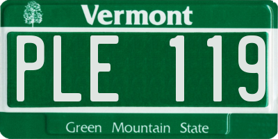 VT license plate PLE119